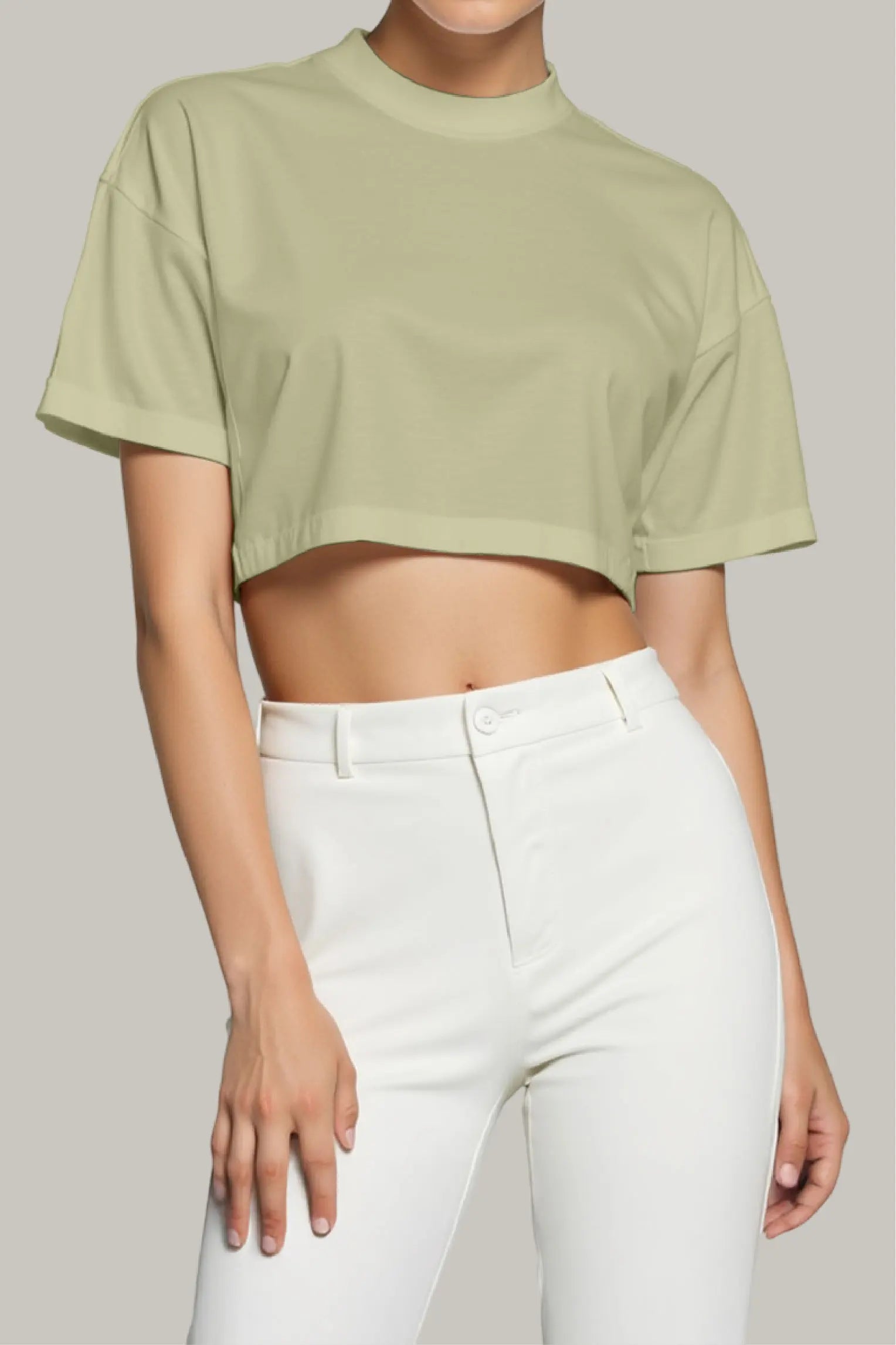 Franela Oversized Croptop 100% Algodón - FashionTex