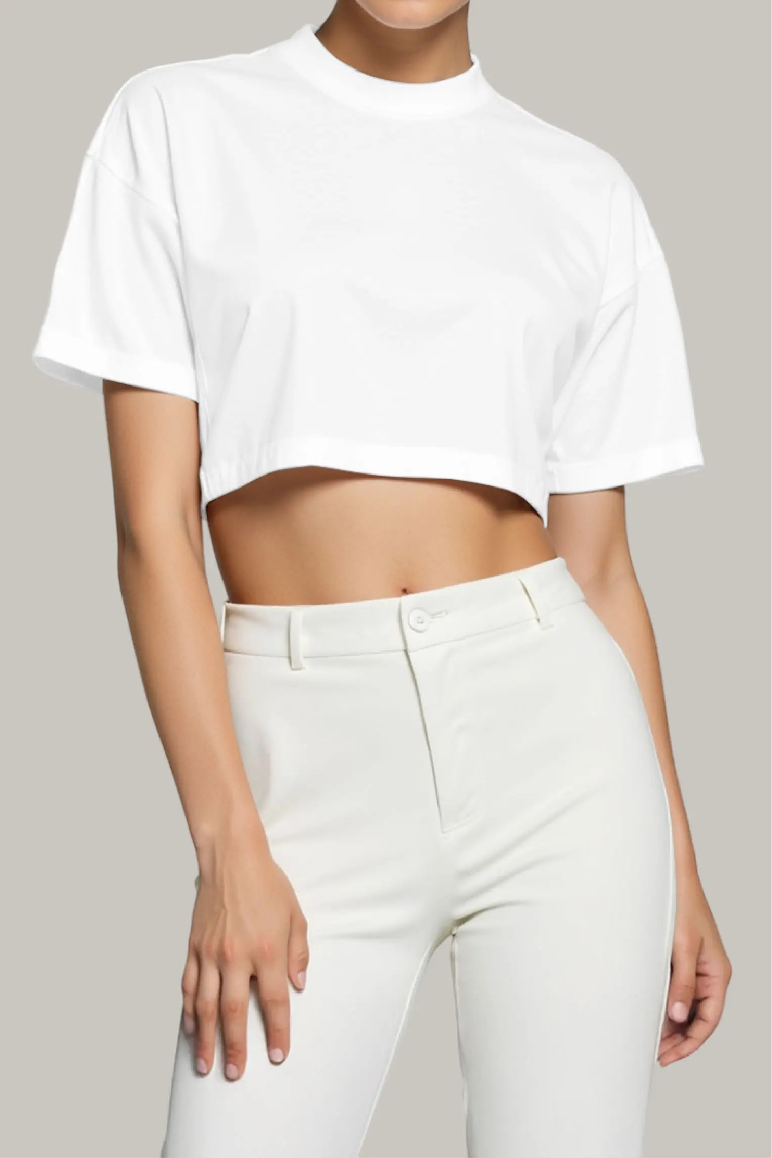 Franela Oversized Croptop 100% Algodón - FashionTex