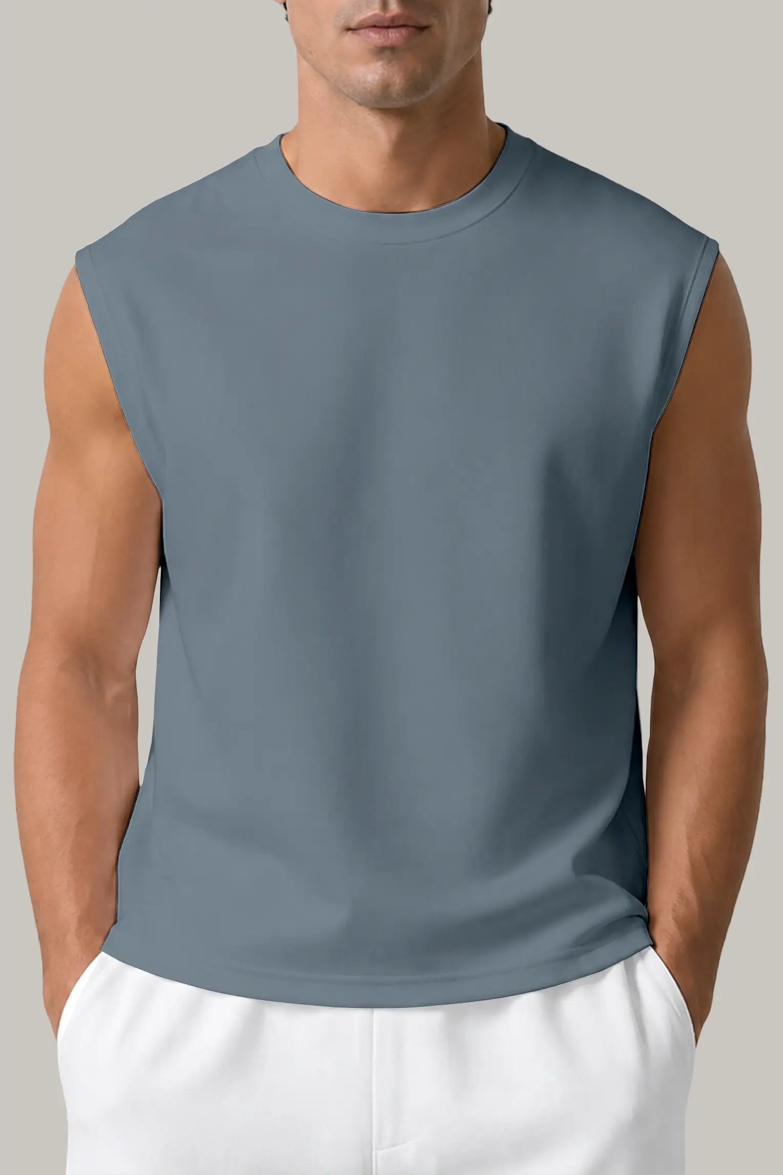 Franela Boxy Fit Sin Manga Hombre - FashionTex