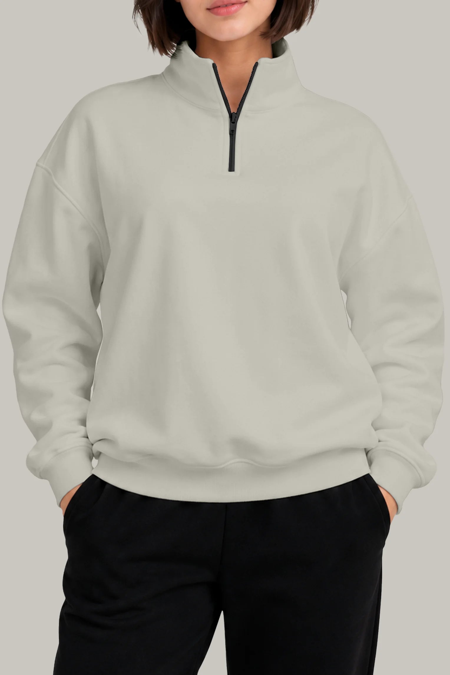Hoodie Half Zip Unisex - FashionTex