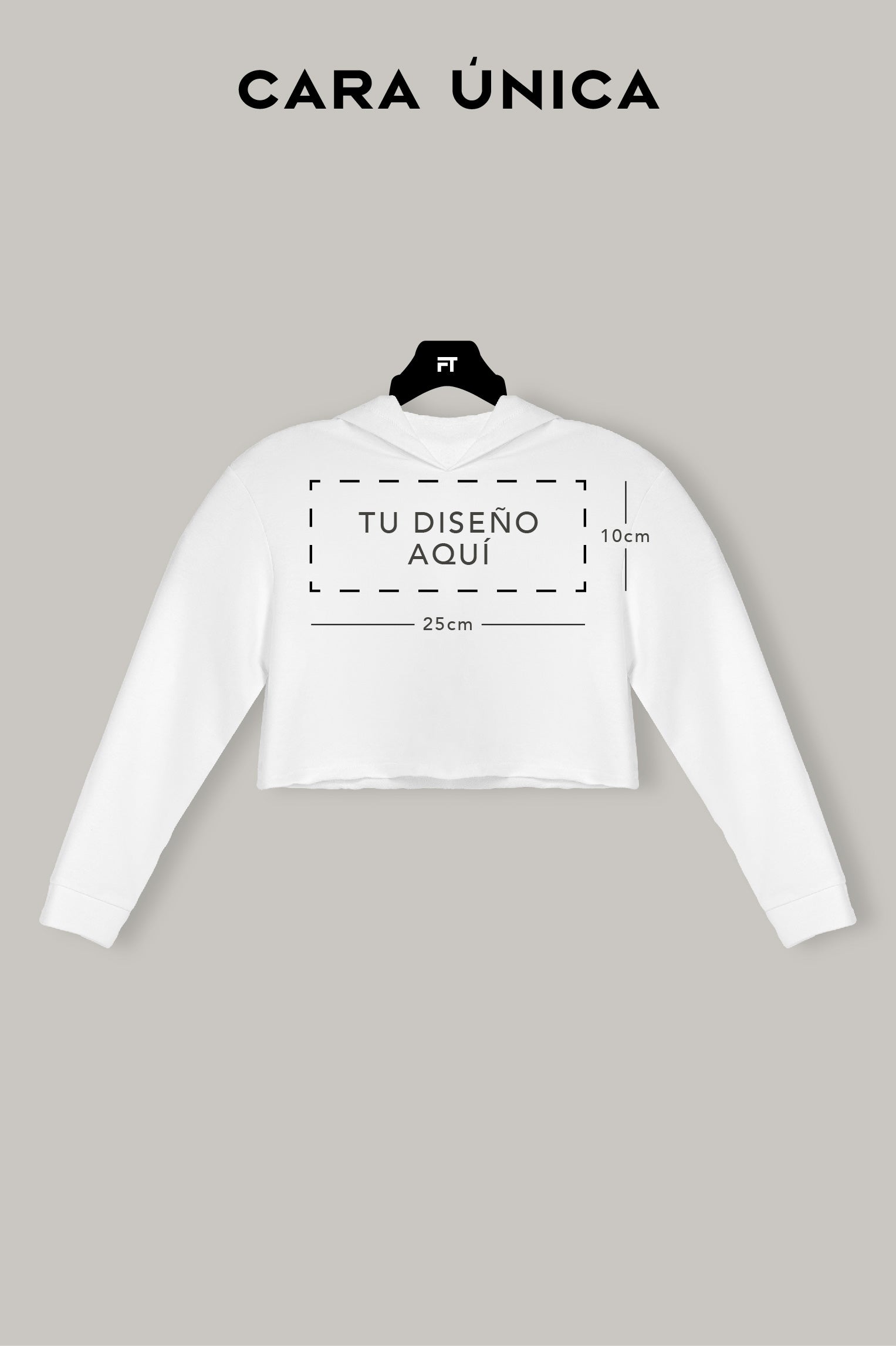 Hoodie Croptop Personalizable (Logo) - FashionTex