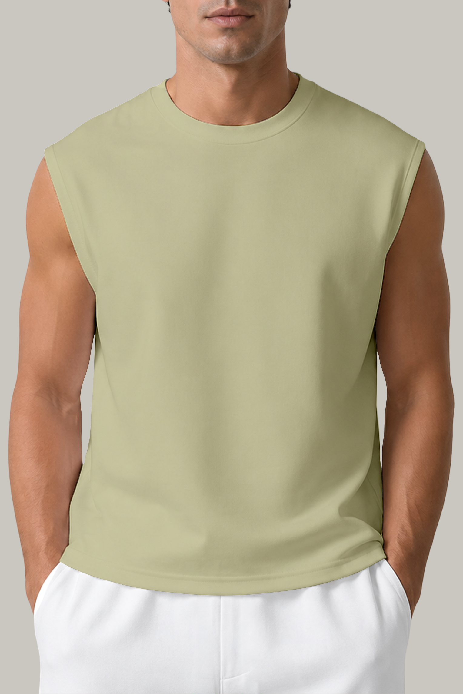 Franela Boxy Fit Sin Manga Hombre - FashionTex