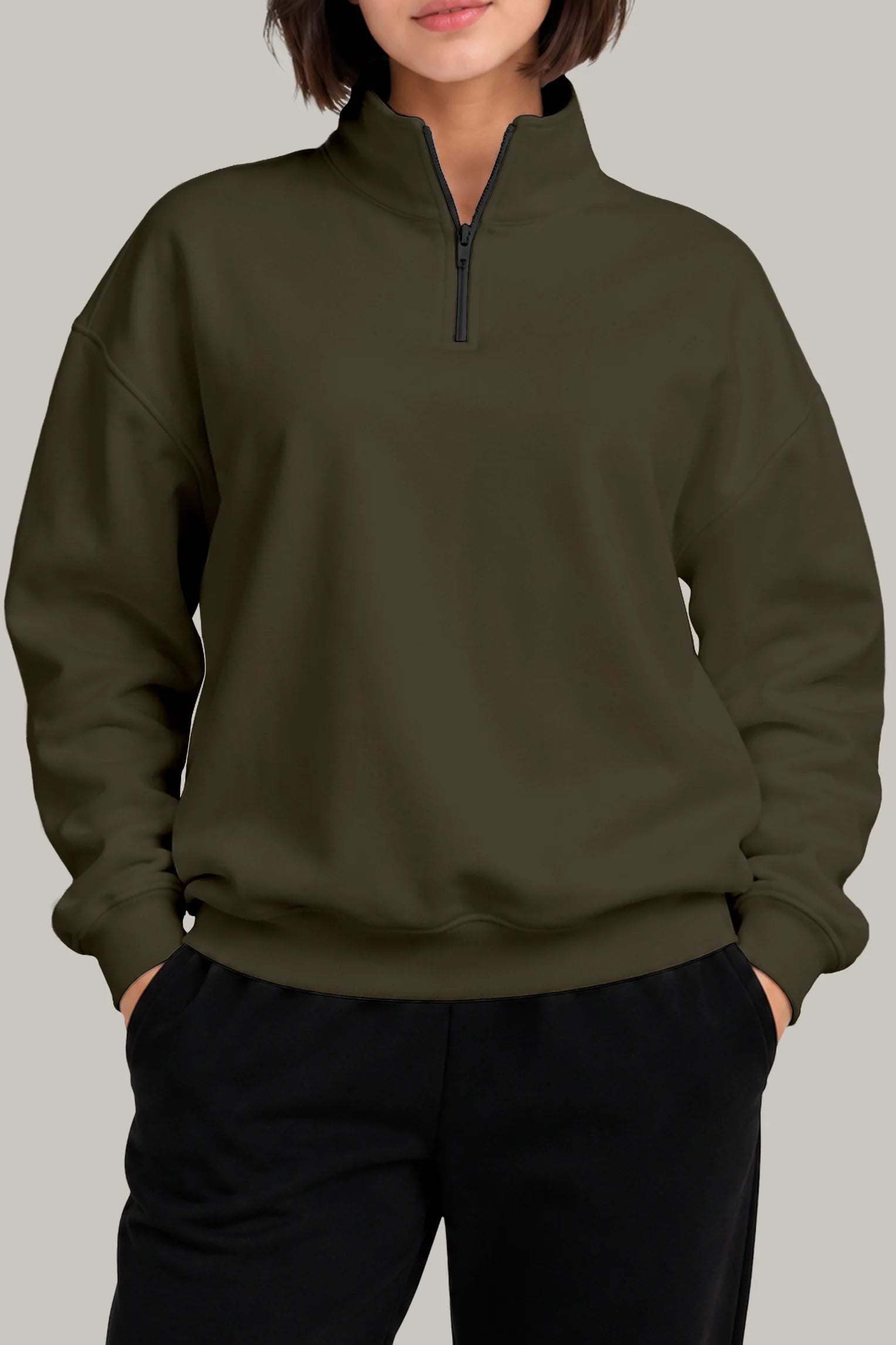 Hoodie Half Zip Unisex - FashionTex