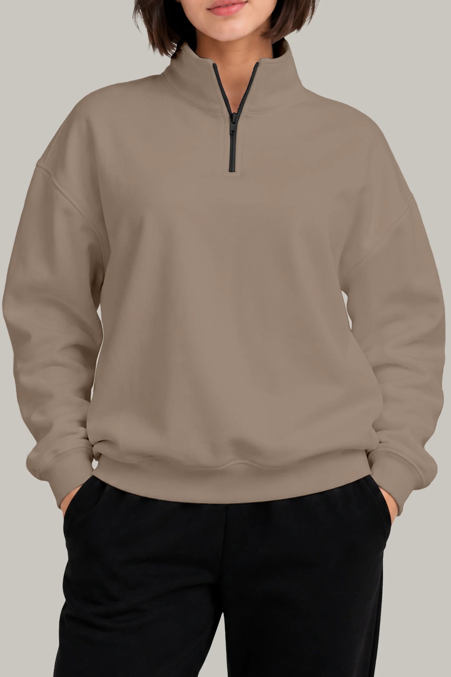 Hoodie Half Zip Unisex - FashionTex