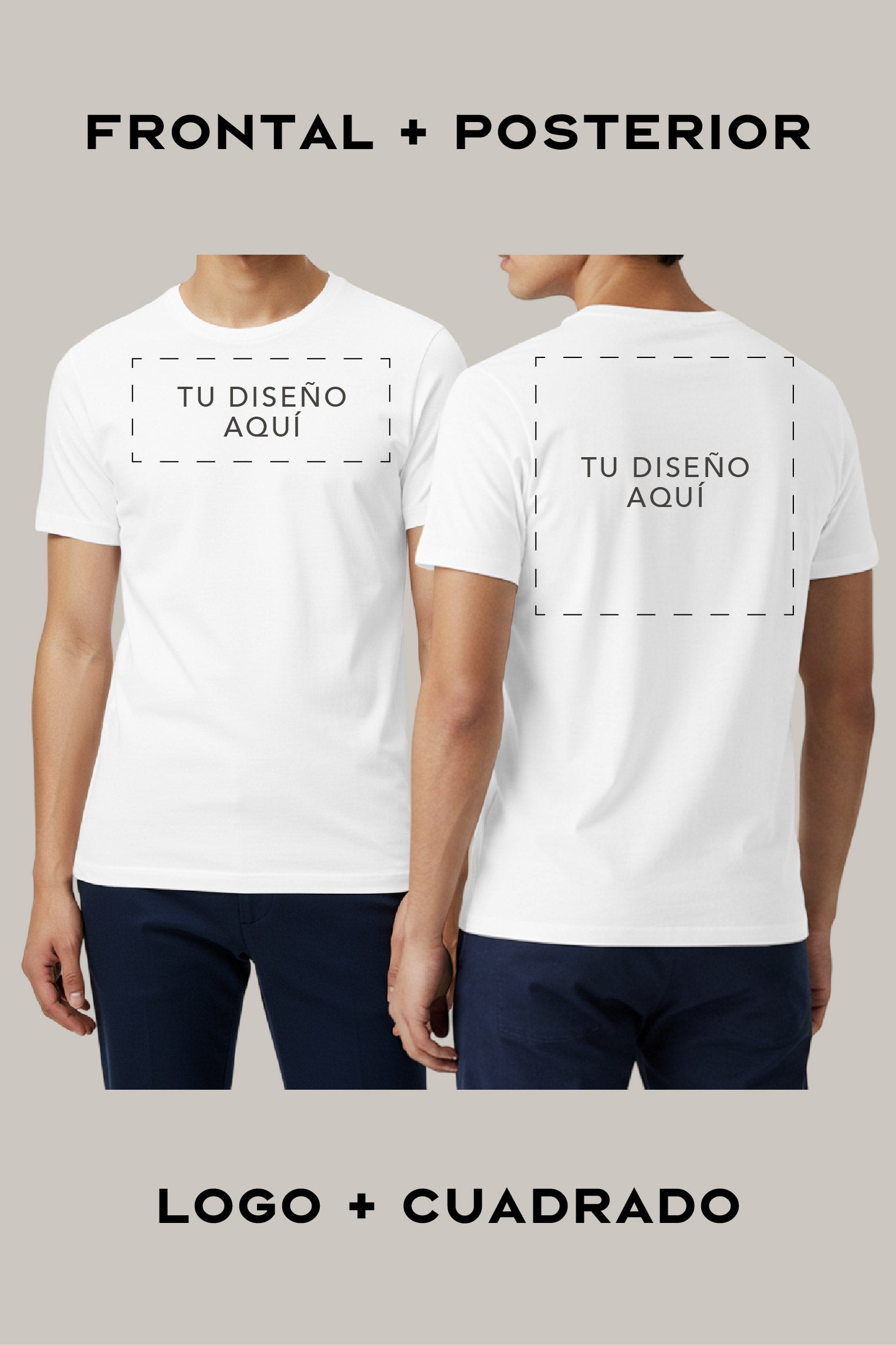 Franela Personalizable Hombre (Ambas Caras) Logo-Cuadrado - FashionTex
