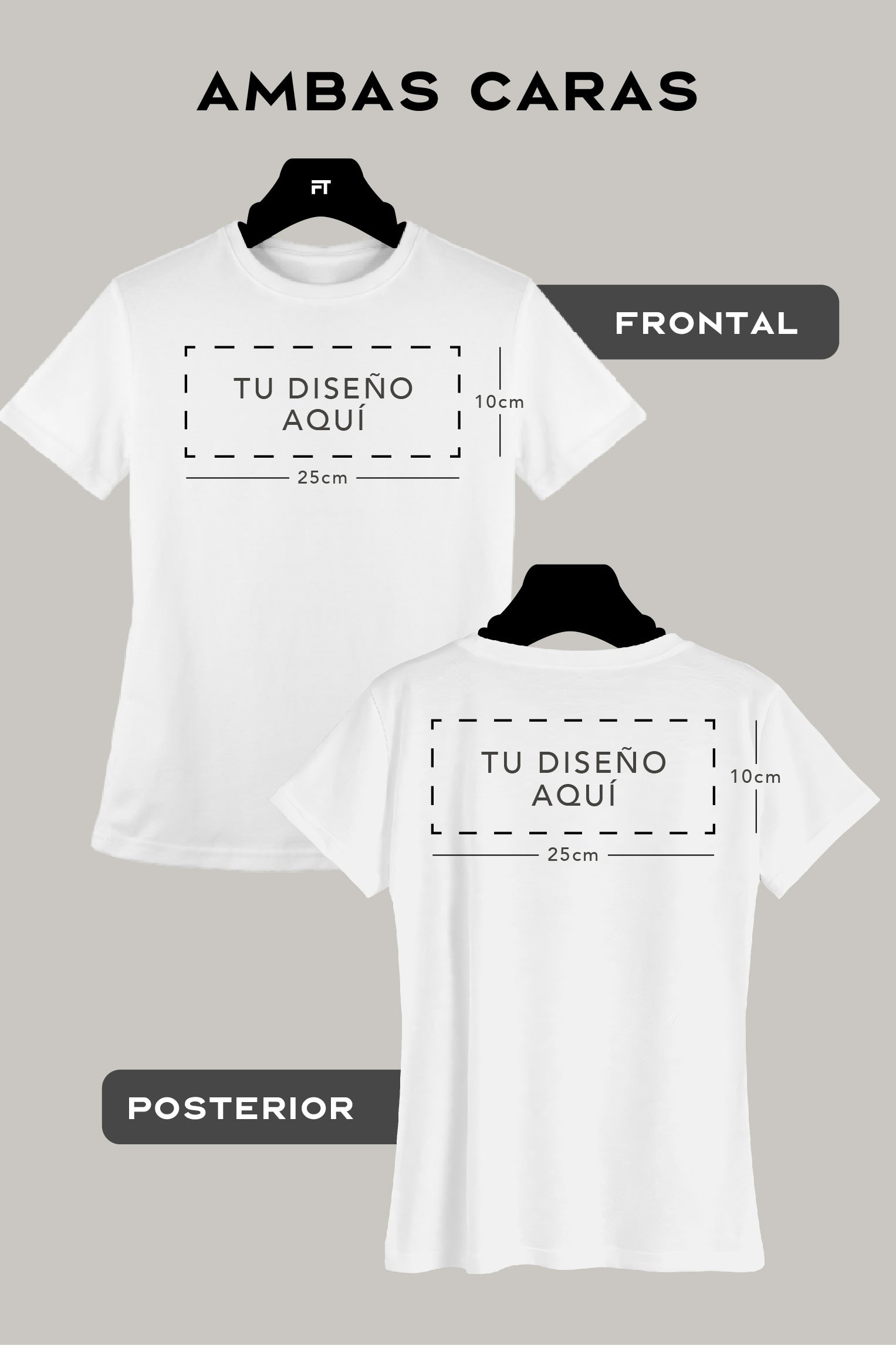 Franela Personalizable Mujer (Ambas Caras) Logo-Logo - FashionTex