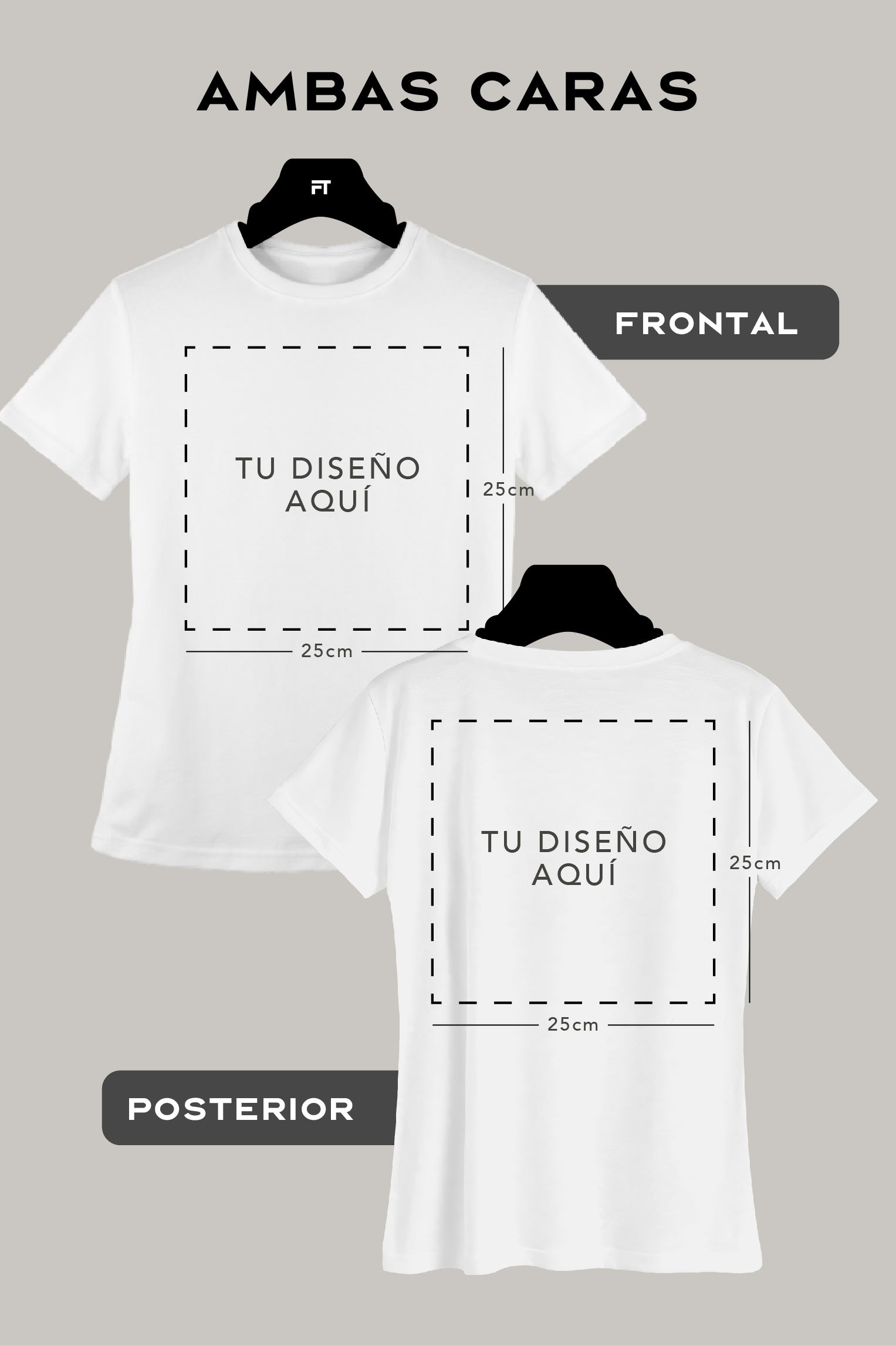 Franela Personalizable Mujer (Ambas Caras) Cuadrado-Cuadrado - FashionTex